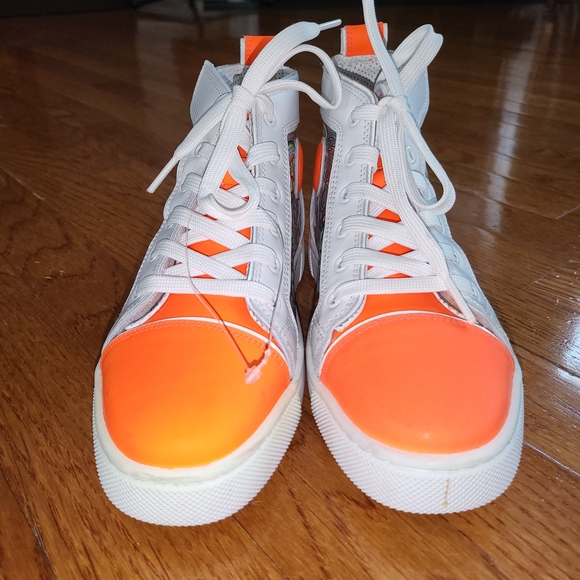 Christian Louboutin Kids Sneakers - Orange, White, and Red - Picture 11 of 11